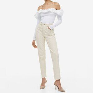 H&M Label  Of Graded Goods LOGG beige Skinny Jeans size 14